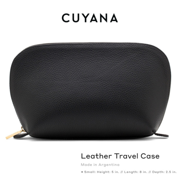 Cuyana Handbags - NWOT: Cuyana - SMALL Leather Travel Case (BLACK)
